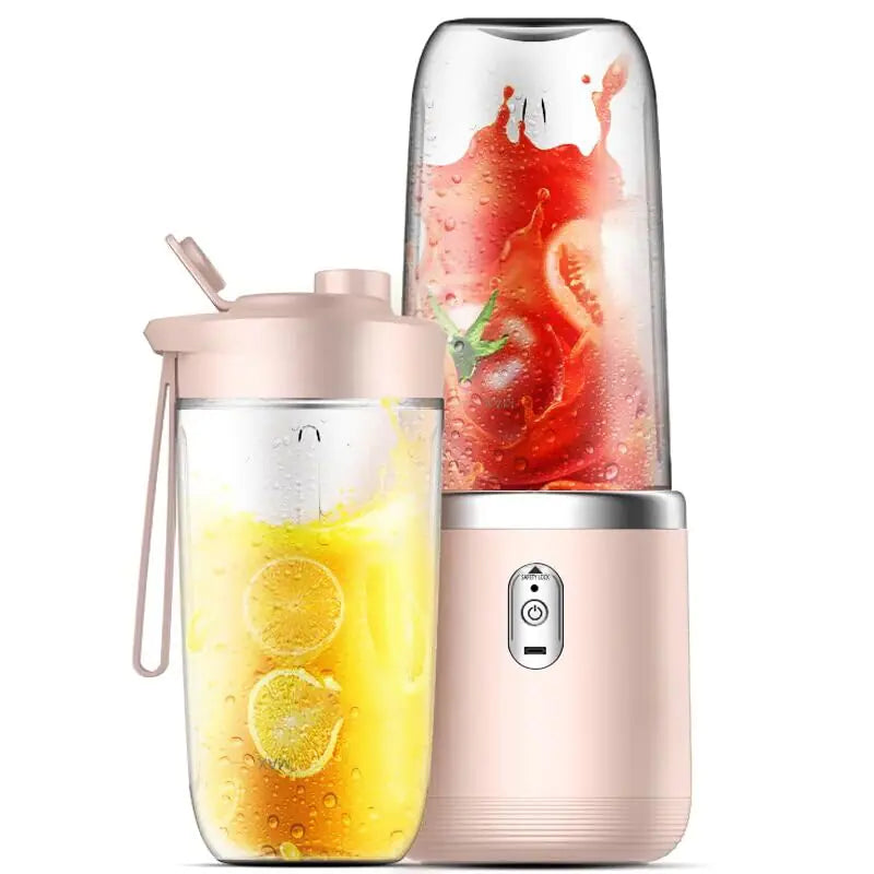 Personal Blender for Shakes and Smoothies with Travel Cup and Lid Juices Baby Food Portable Blender & Food Processo (pink)